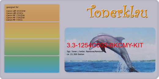 Toner 3.3-1254C002-BKCMY-KIT 4-farbig kompatibel mit Canon - EOL