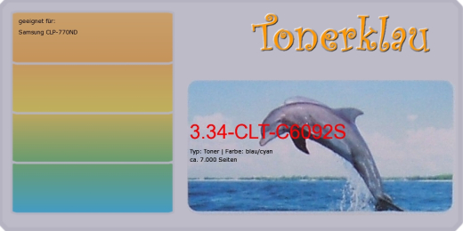 Toner 3.34-CLT-C6092S kompatibel mit Samsung CLT-C6092S / - EOL