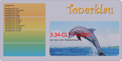 Toner 3.34-CLT-P4092C kompatibel mit Samsung CLT-P4092C / - EOL