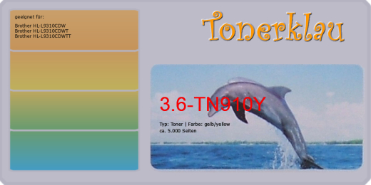 Toner 3.6-TN910Y kompatibel mit Brother TN-910Y / TN-910Y