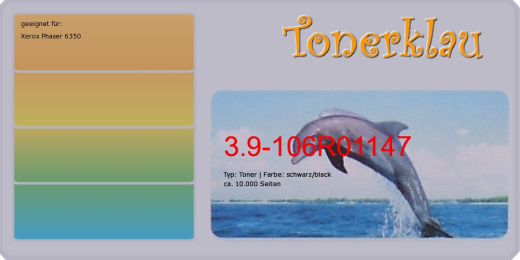 Toner 3.9-106R01147 kompatibel mit Xerox 106R01147 - EOL