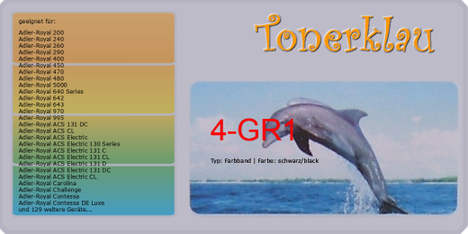 Farbband 4-GR1 kompatibel mit Alternativ Noname / GR1