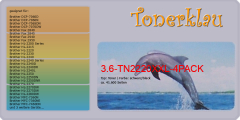 Toner 3.6-TN2220XXL-4PACK [ 4er Pack ] kompatibel mit Brother TN-2220