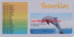 Toner 3.6-TN2320XL-4PACK [ 4er Pack ] kompatibel mit Brother TN-2320